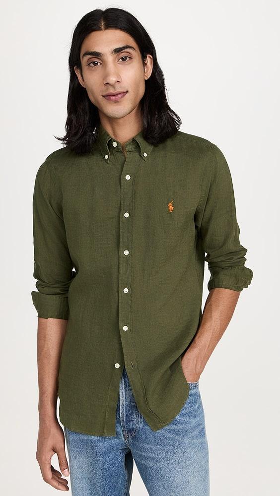 Polo Ralph Lauren Piece Dye Linen Shirt | Shopbop Product Image