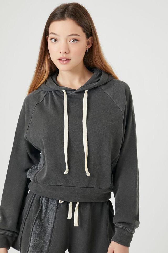 Reworked Fleece Raglan Hoodie | Forever 21 Product Image