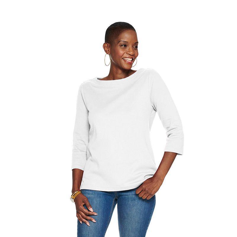 Womens Croft & Barrow Boatneck Top Product Image