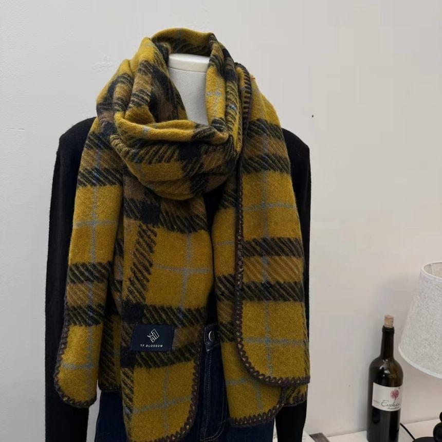 Plaid Applique Scarf Product Image