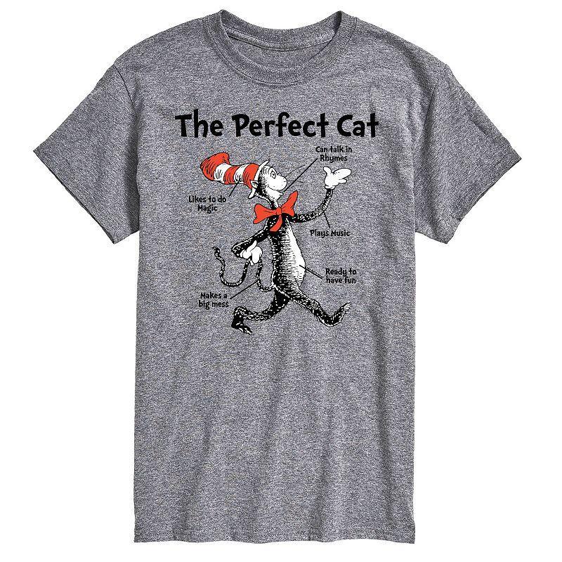 Big & Tall Dr Seuss Perfect Cat Tee, Mens Product Image