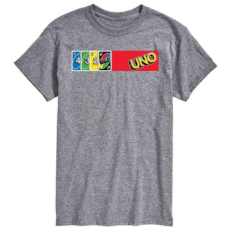 Big & Tall UNO Card Spread Tee, Mens Med Grey Product Image