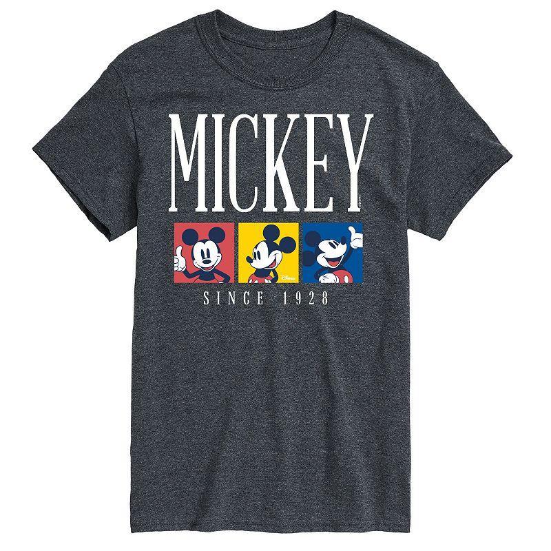 Disneys Mickey Mouse Big & Tall Color Block Graphic Tee, Mens Product Image