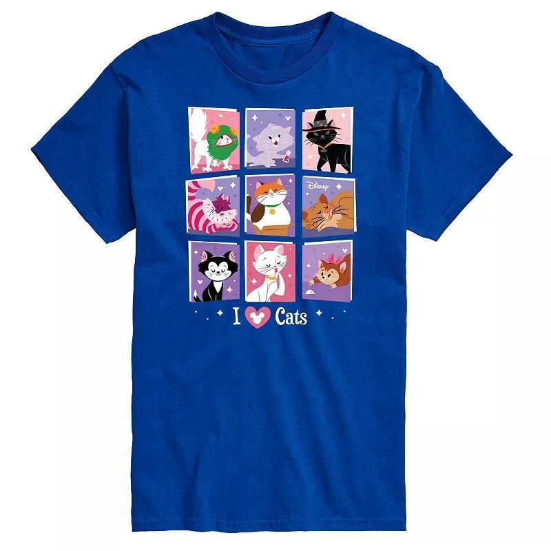 Disneys Mens Grid Of Assorted Cats Graphic Tee Product Image