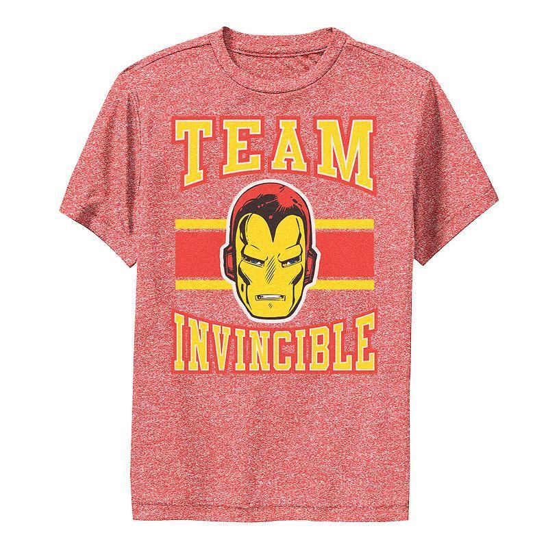 Boys 8-20 Marvel Classic Team Invincible Iron Man Performance Tee, Boys Red Grey Product Image