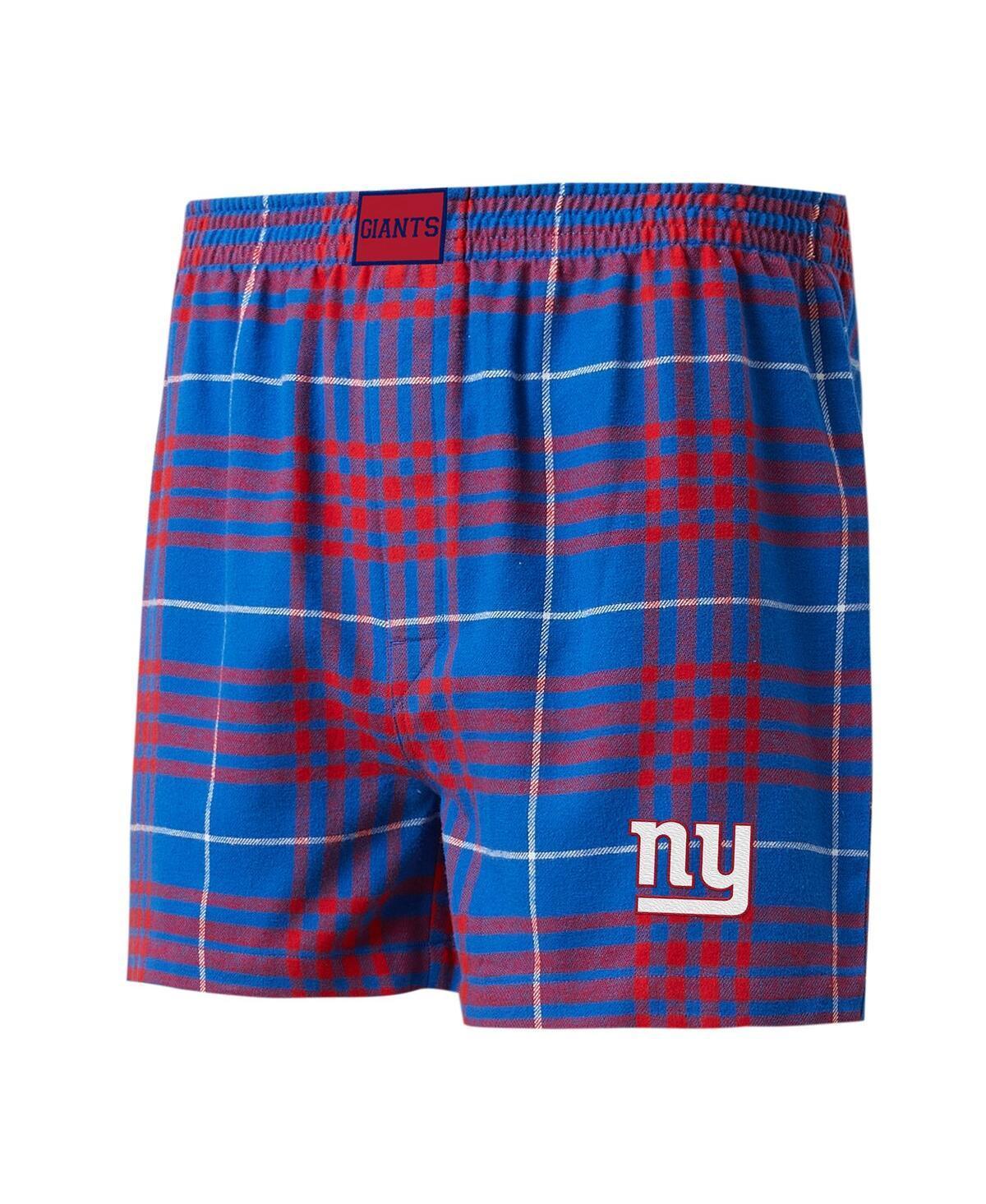 Mens Concepts Sport Royal/Red New York Giants Concord Flannel Boxers Product Image