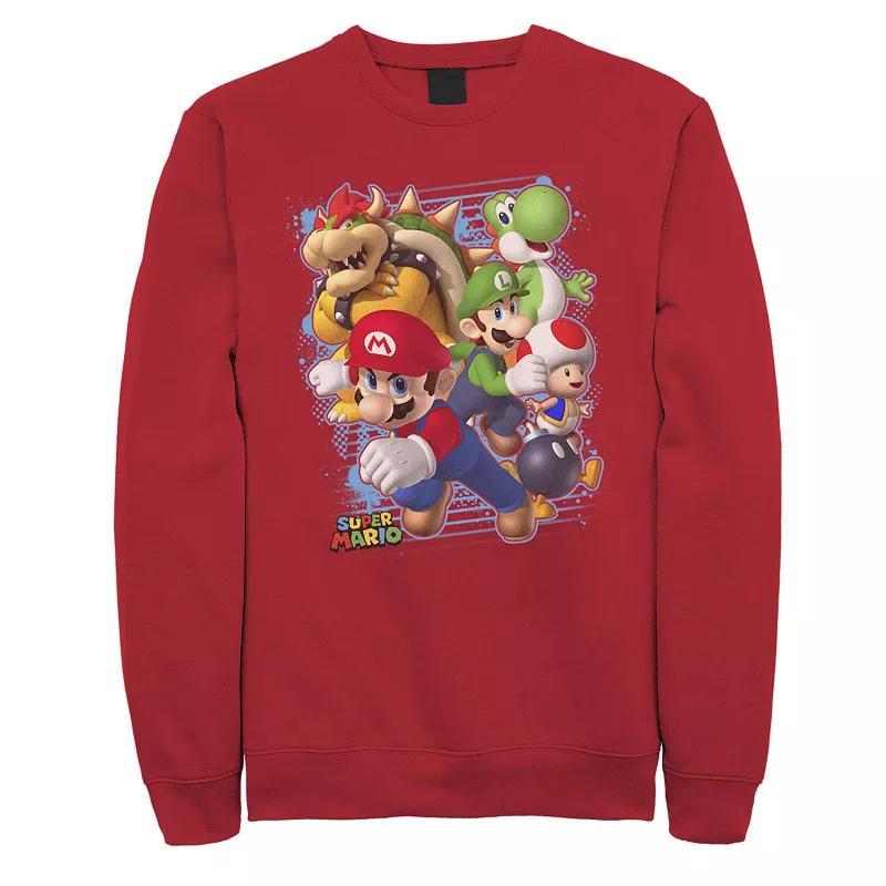 Mens Nintendo Super Mario Luigi Bowser Paint Sweatshirt Product Image