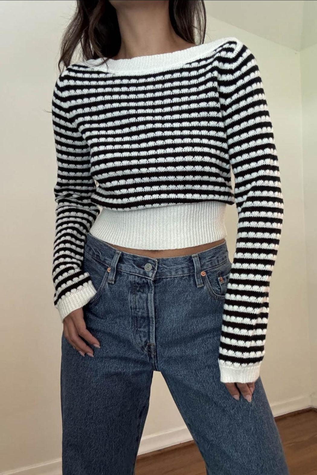 Striped Sweater Top Product Image