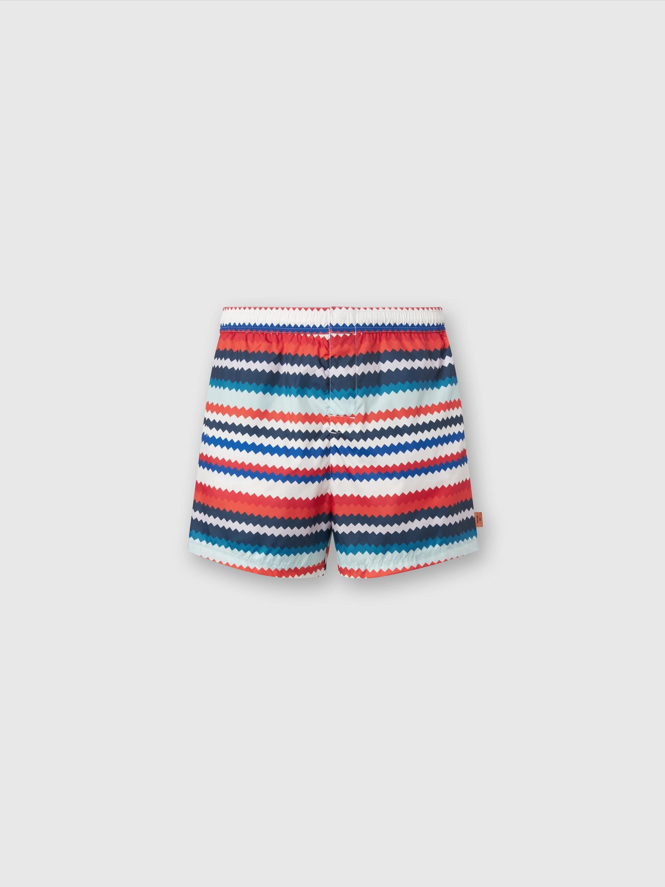 Swimming trunks in small zigzag print nylon Product Image