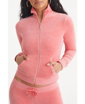 Juicy Couture Womens Heritage Mock Neck Track Jacket Product Image