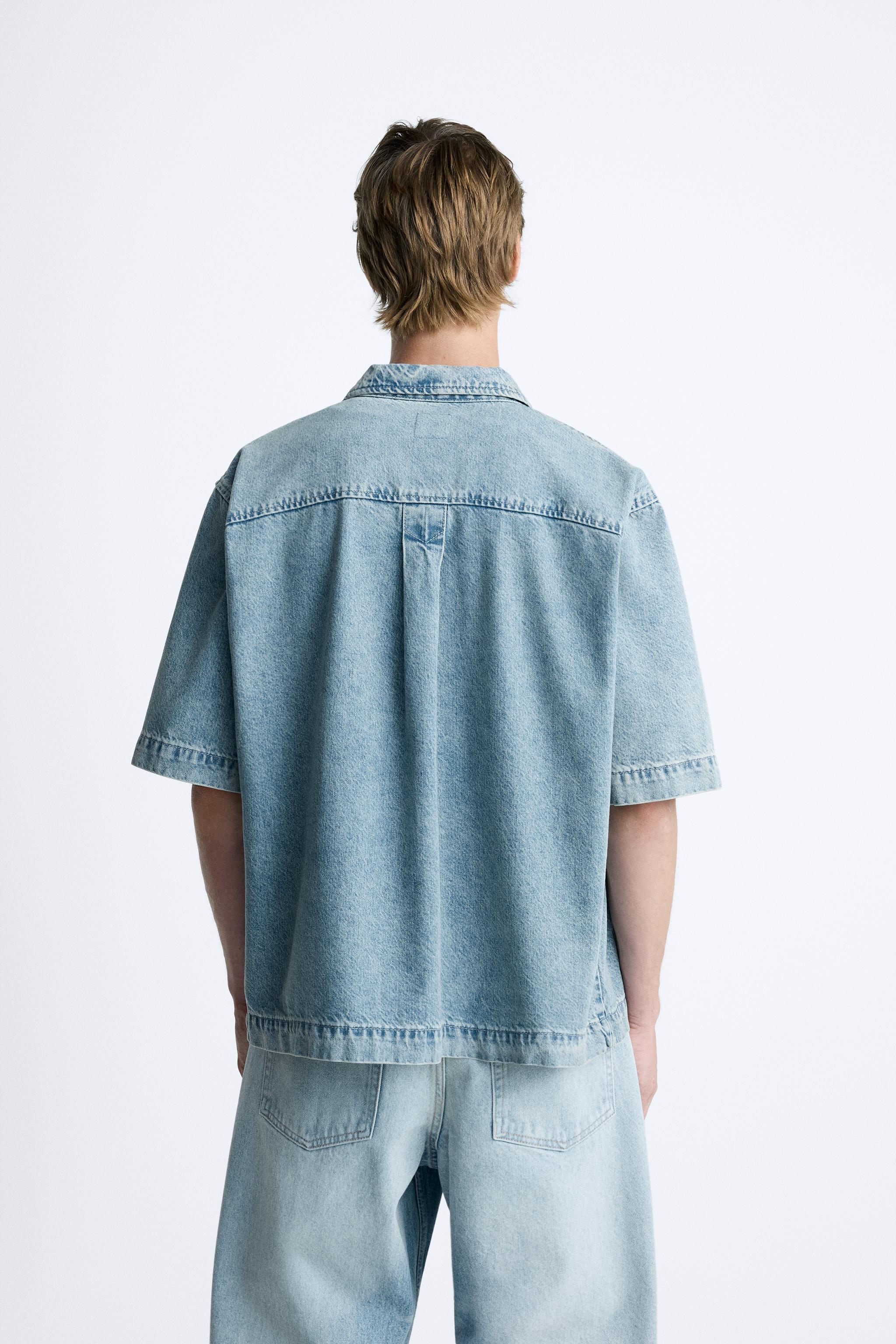 BOXY FIT DENIM SHIRT Product Image