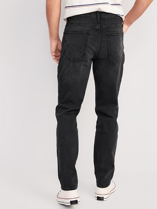 Athletic Taper Built-In Flex Ripped Black Jeans Product Image