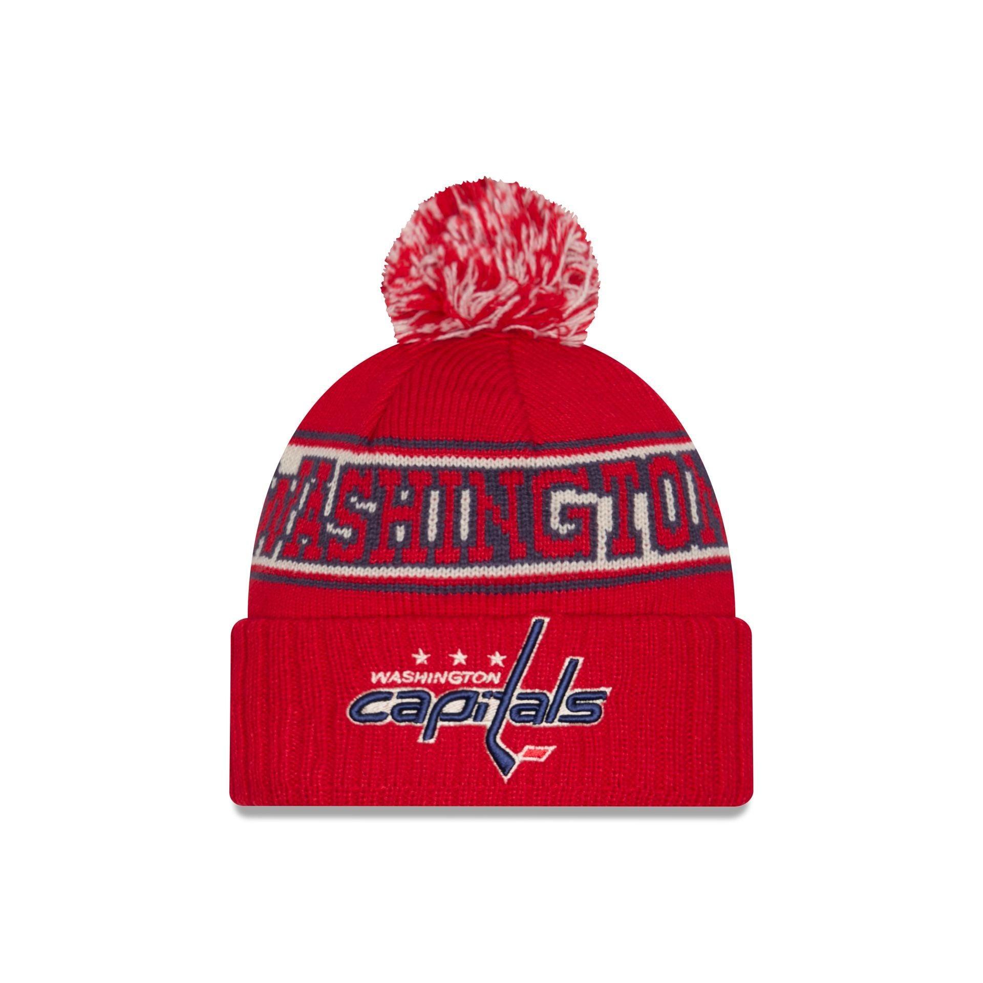 Washington Capitals Retro Pom Knit Hat Male Product Image