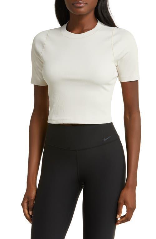 Nike Women's Zenvy Rib Dri-FIT Short-Sleeve Cropped Top Product Image