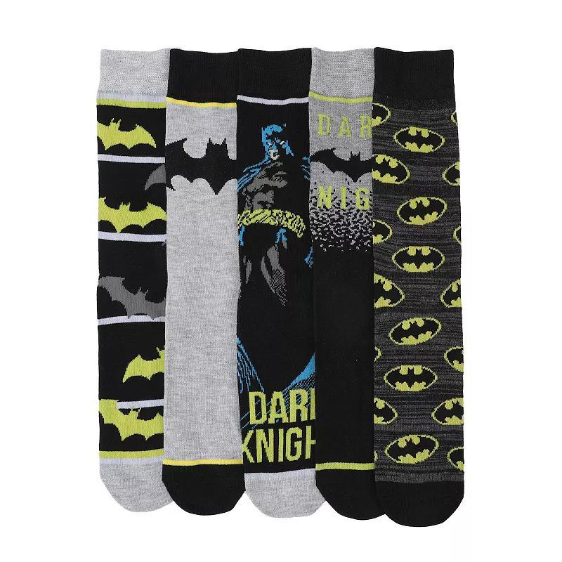 Mens 5-Pack DC Comics Batman Dark Knight Crew Socks Product Image