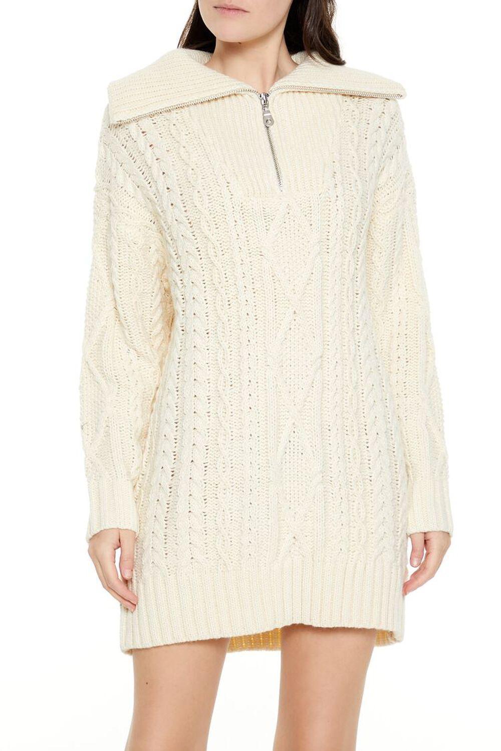 Cable Knit Mini Sweater Dress | Forever 21 Product Image