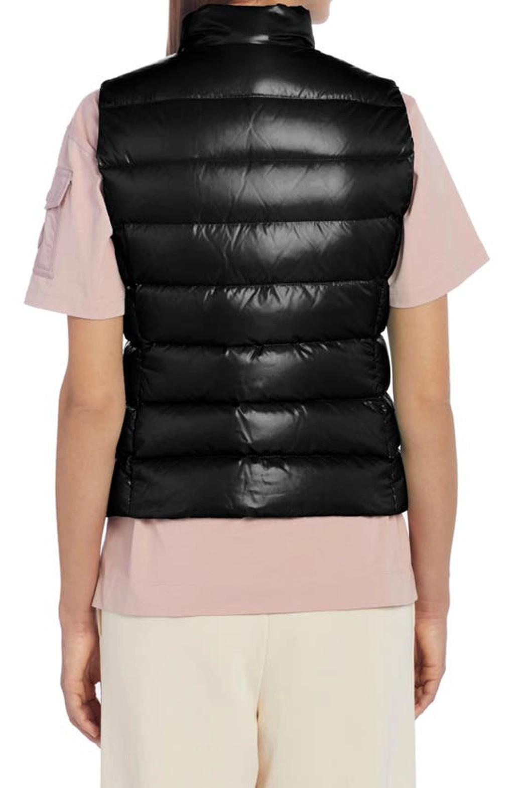 MONCLER Logo-patch Sleeveless Padded Jacket In Black Product Image