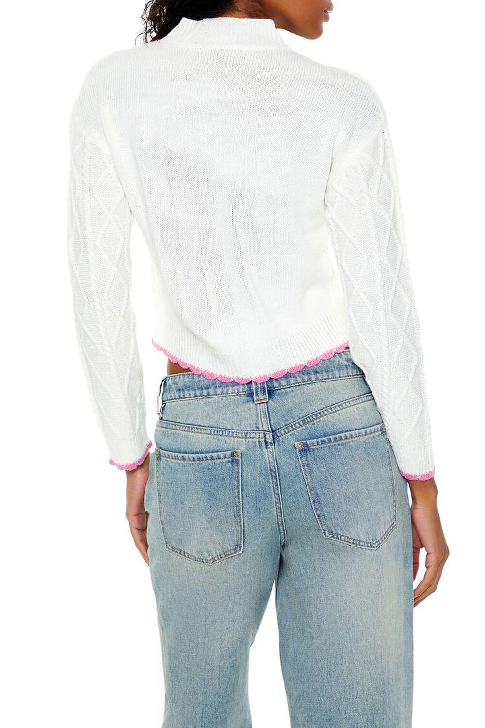 Scalloped Cable Knit Sweater | Forever 21 Product Image