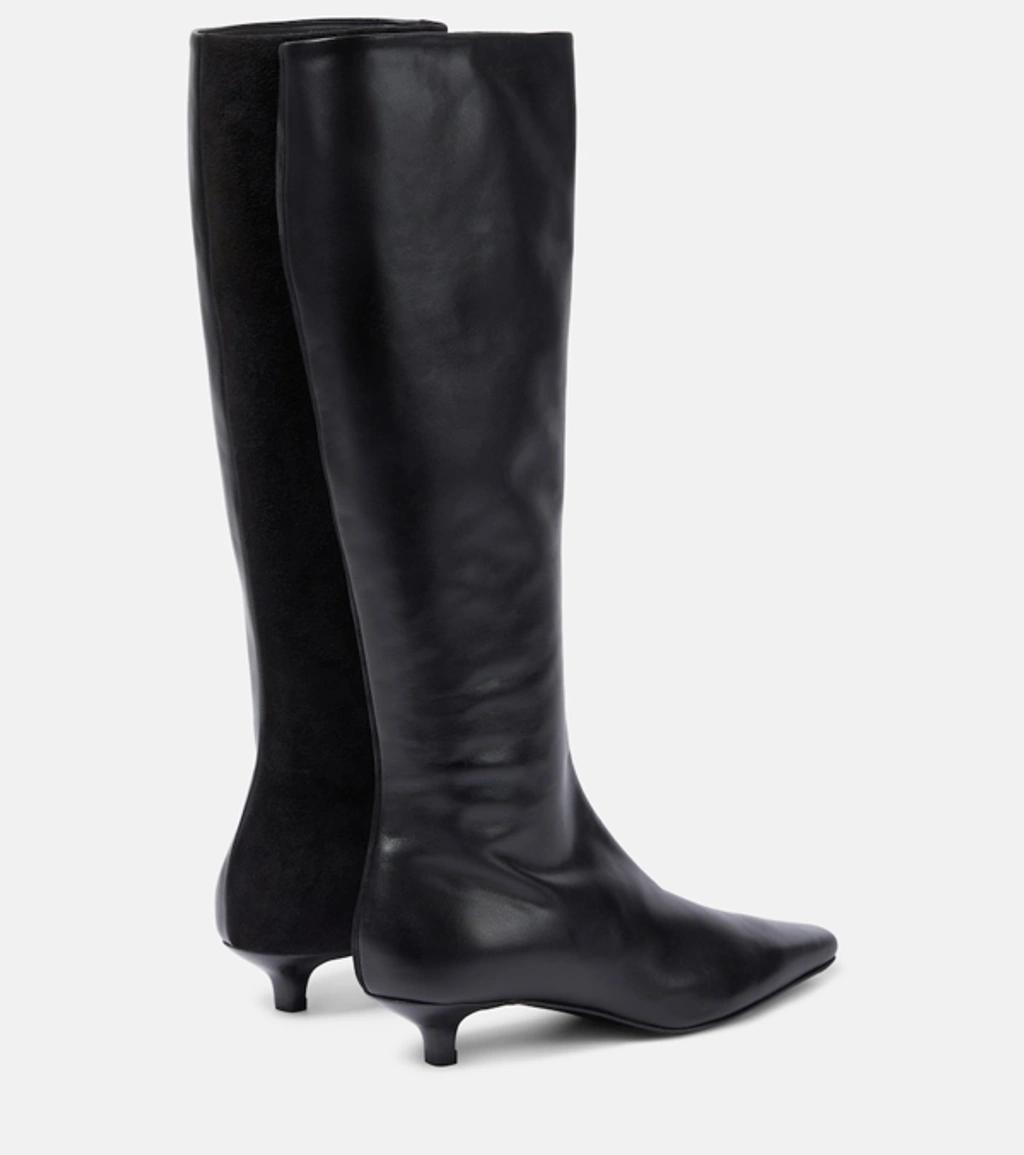 50mm The Slim Leather Tall Boots In Black Product Image