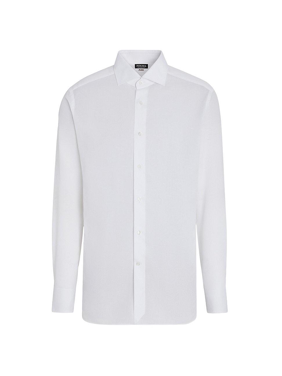 Mens Centoventimila Cotton and Linen Shirt Product Image