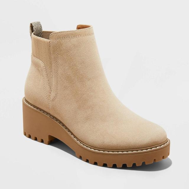 Womens Taci Ankle Boots with Memory Foam Insole - Universal Thread Light Taupe 7.5 Product Image