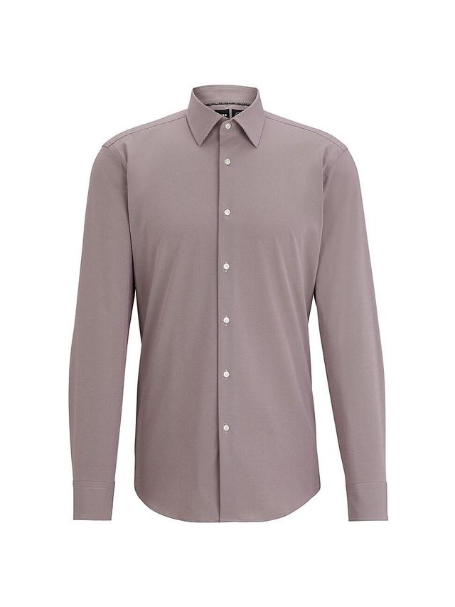 Mens Regular Fit Shirt in Structured Performance Stretch Material Product Image