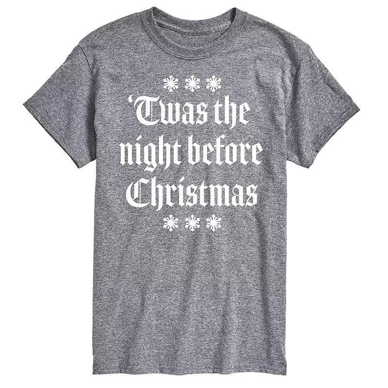 Big & Tall Twas The Night Before Christmas Graphic Tee, Mens Product Image