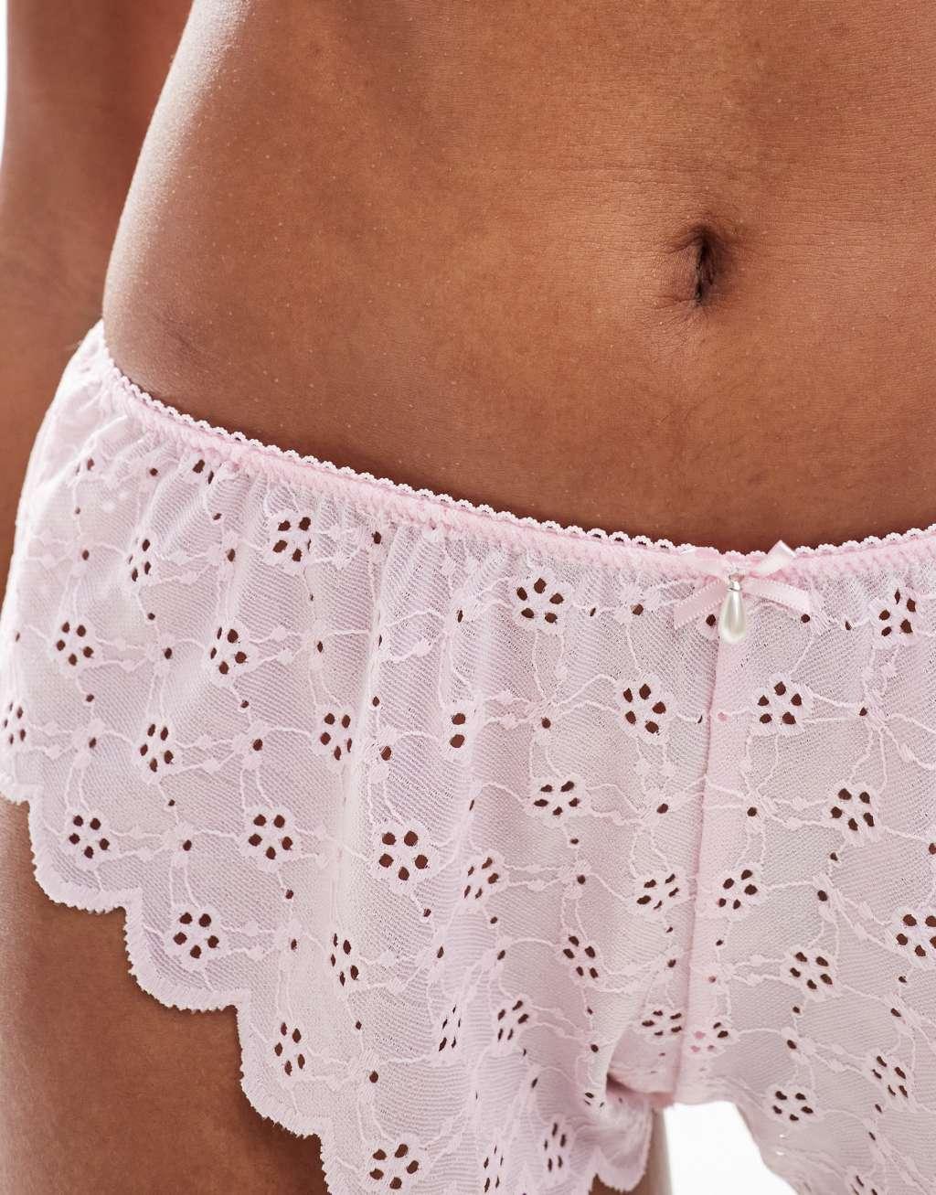 Cotton On ruffled briefs in French fairytale - part of a set Product Image