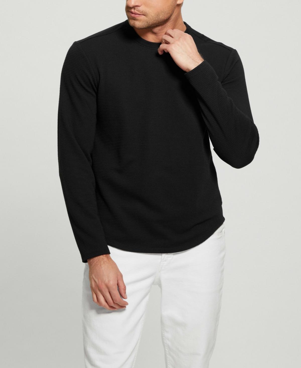 Guess Mens Textured Long-Sleeve T-shirt Product Image