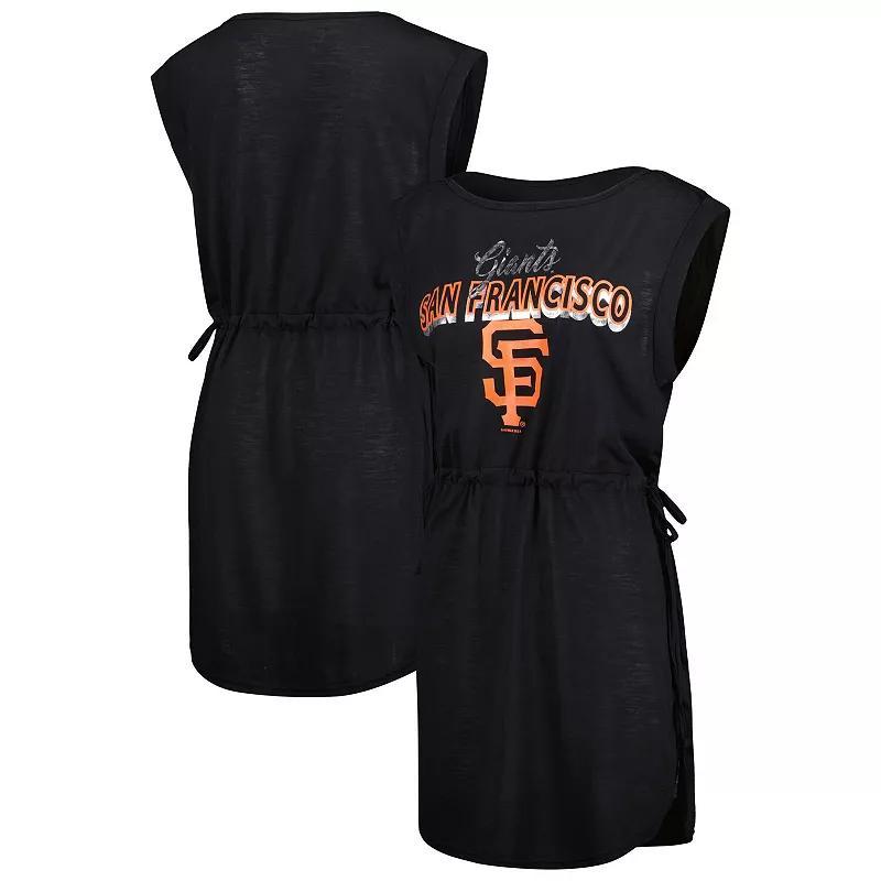 Womens G-iii 4Her by Carl Banks Black San Francisco Giants G.o.a.t Swimsuit Cover-Up Dress Product Image