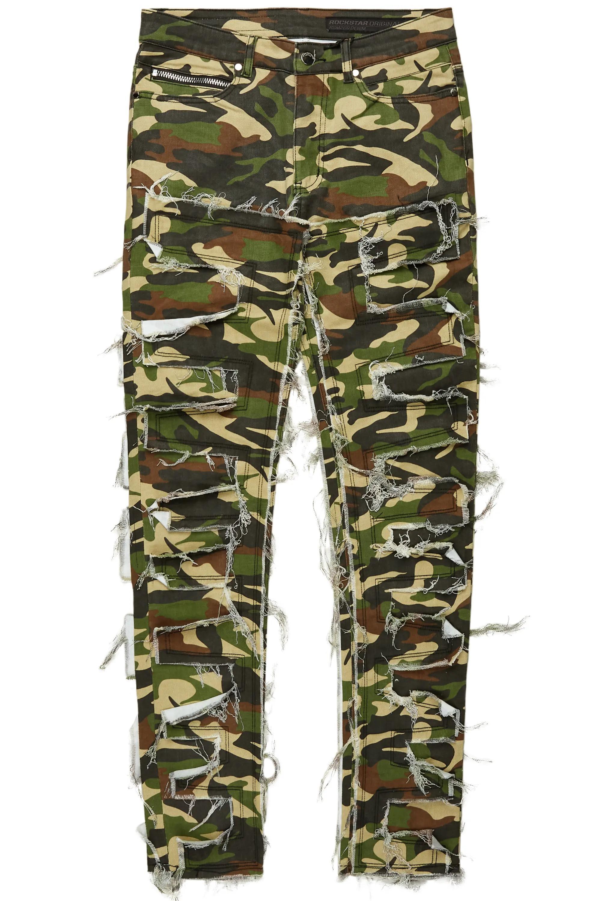 Shake Faded Camo Slim Fit Jean Male Product Image