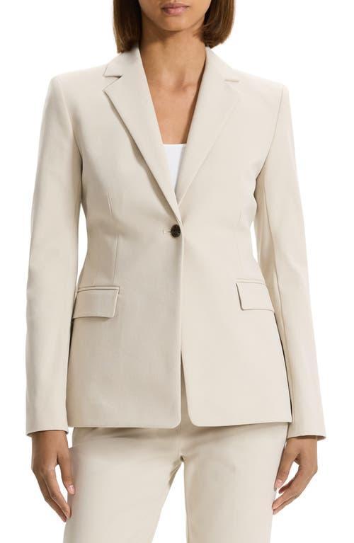 Womens Sculpt Stretch Cotton One-Button Blazer Product Image