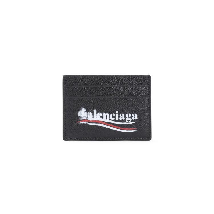 BALENCIAGA Grained Leather Wallet In Black Product Image