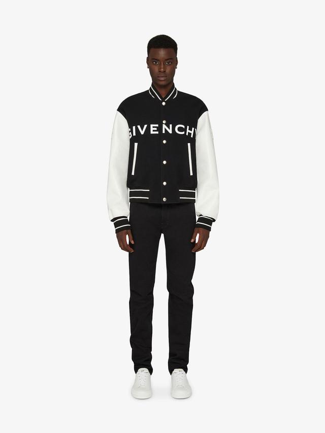 GIVENCHY varsity jacket in wool and leather Product Image