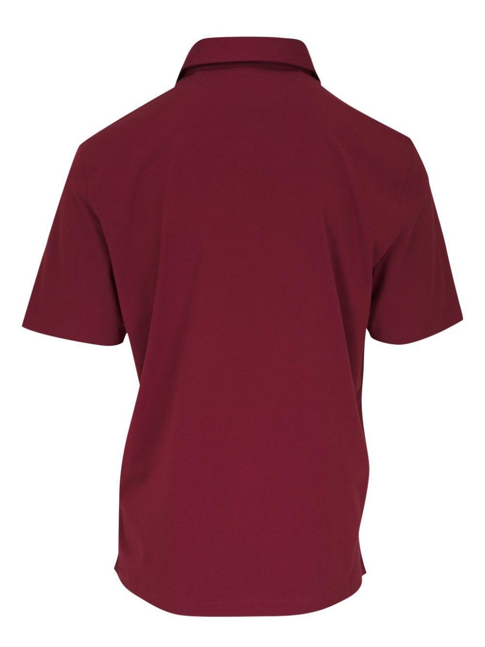 Classic Short-sleeved Polo Shirt In Red Product Image