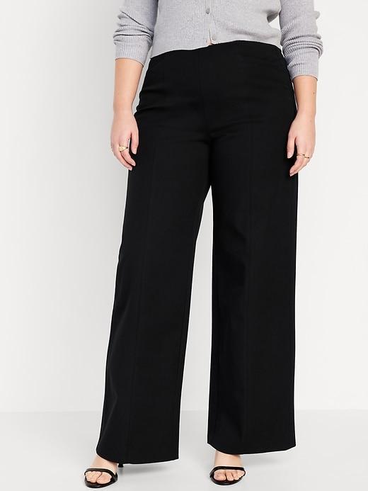 High-Waisted Pull-On Pixie Wide-Leg Pants Product Image