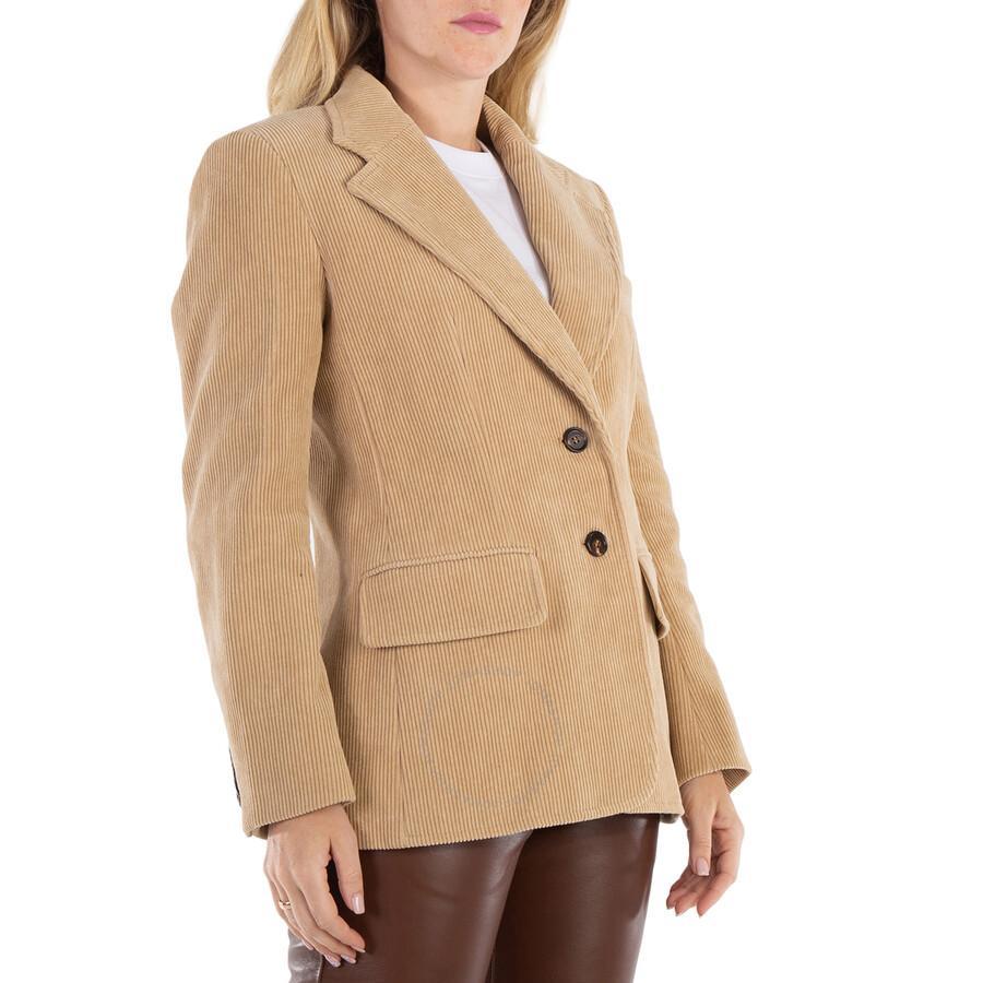 Chloe Pearl Beige Tailored Blazer Jacket Product Image