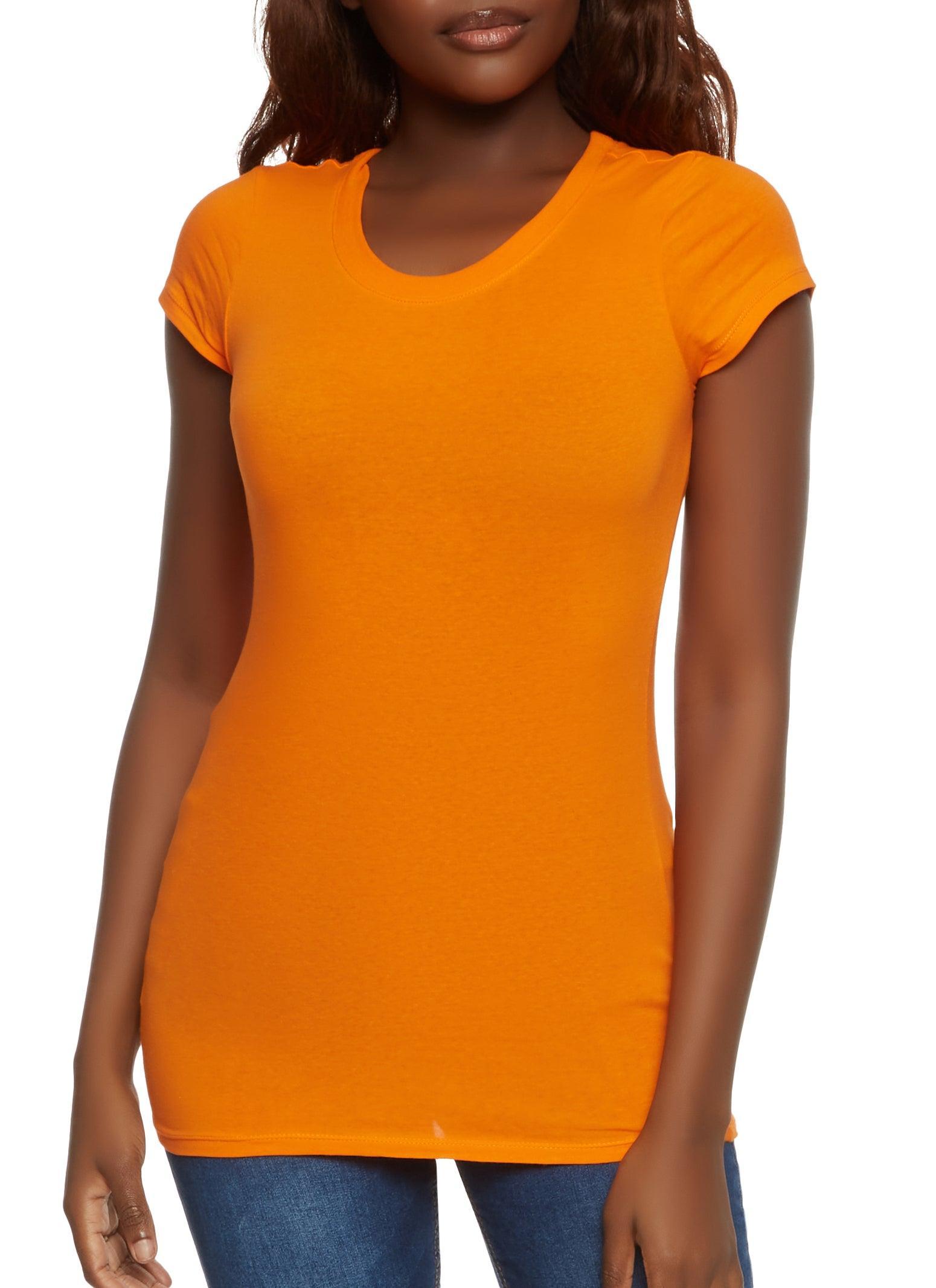 Womens Basic Scoop Neck Tee Product Image