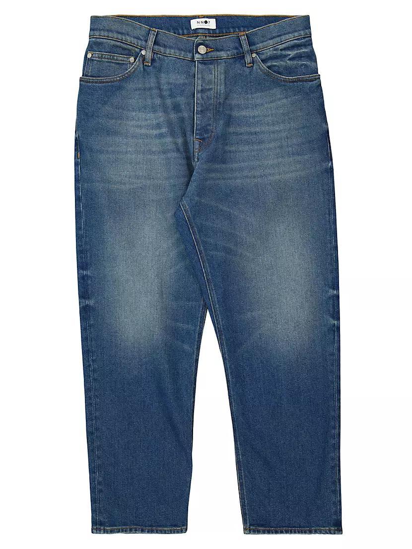 Straight-Leg Cotton-Blend Jeans Product Image