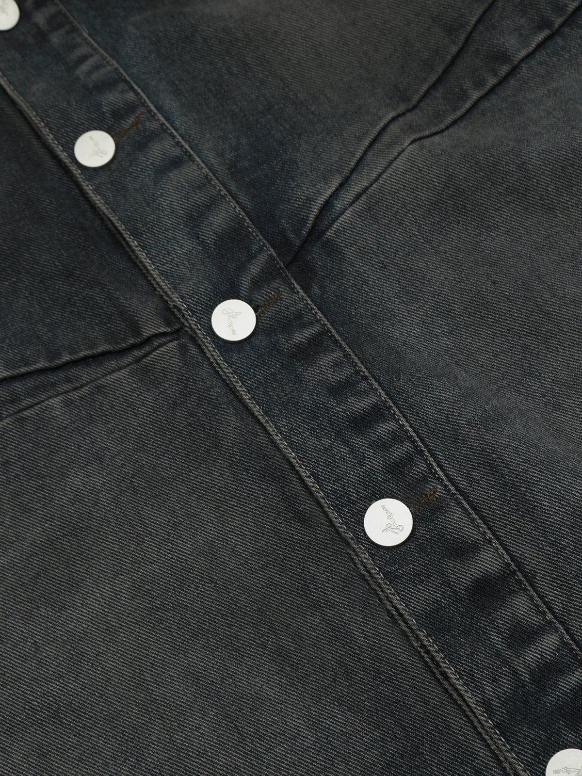 Aelfric Eden Washed Crop Denim Jacket Product Image