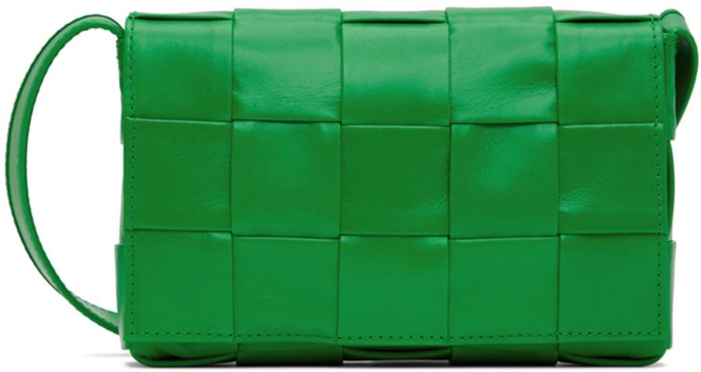 BOTTEGA VENETA Green Small Cassette Bag In 3724-parakeet-silver Product Image