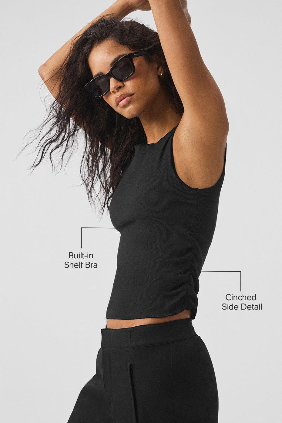 Ribbed En Pointe Tank - Black Female Product Image