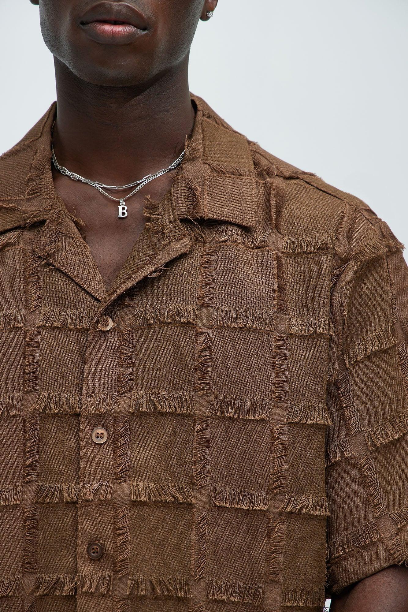 Window Textured Shirt - Brown Product Image