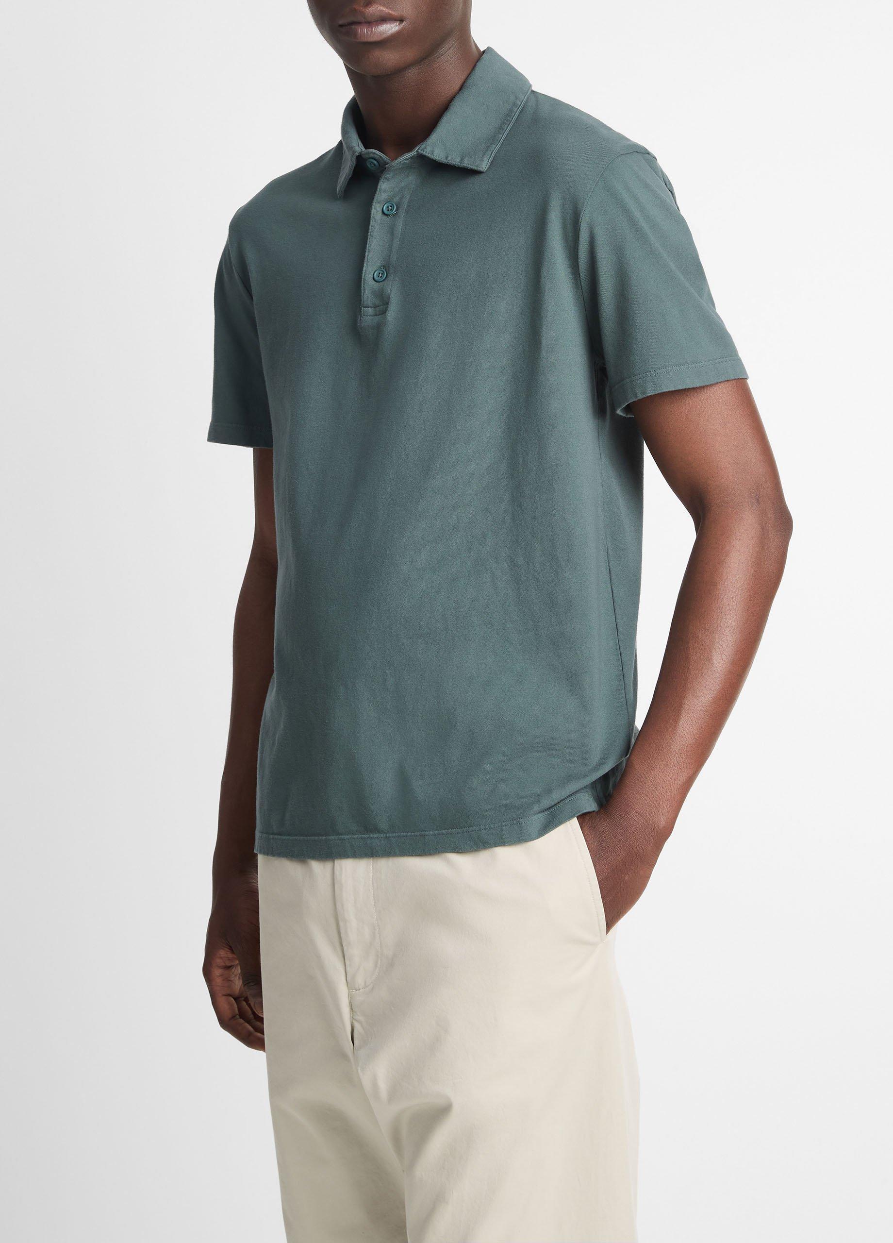 Garment Dye Cotton Polo Shirt Product Image