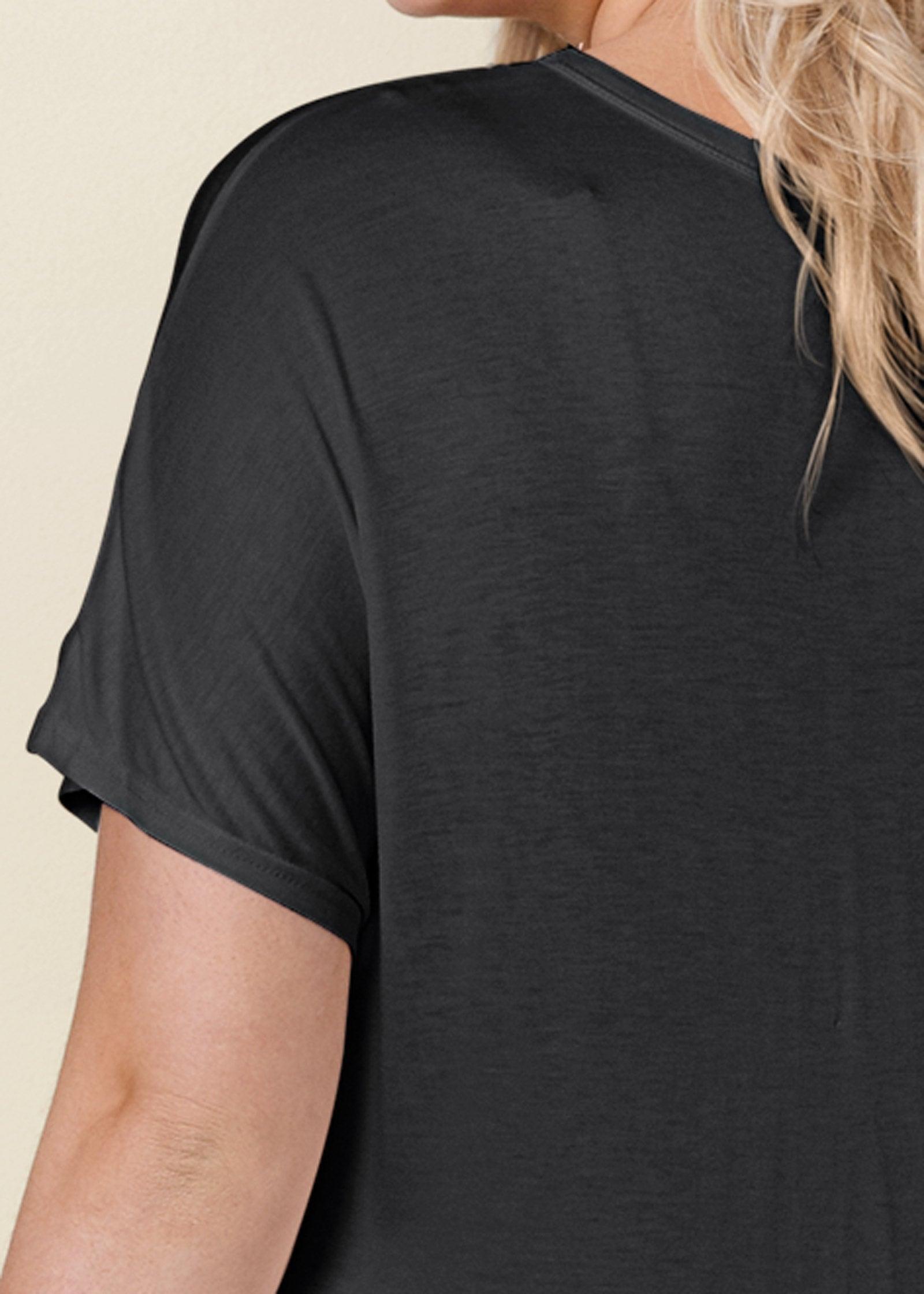 Twisted Knot Detail Tee - Black Product Image