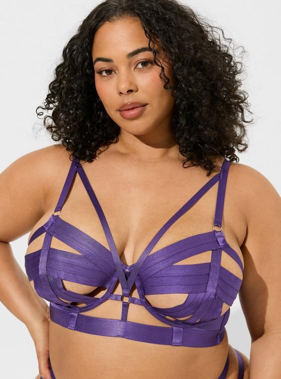 Cut Out Strappy Longline Bra Product Image