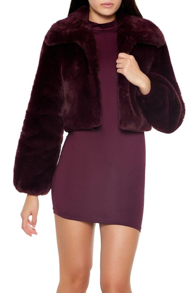 Plush Cropped Coat | Forever 21 Product Image