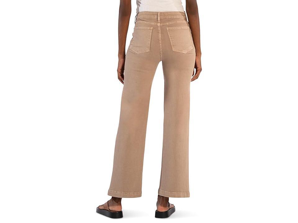 KUT from the Kloth Jodi High-Rise Wide Leg-Slash Pockets-Back Basic Pocket In Stone (Stone) Women's Jeans Product Image