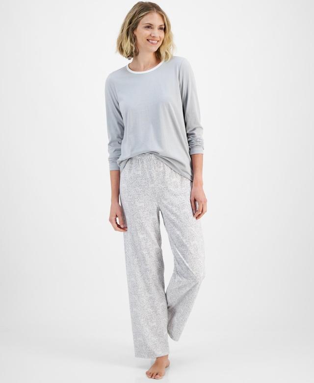 Charter Club Womens 2-Pc. Long-Sleeve Pajamas Set, Created for Macys Product Image