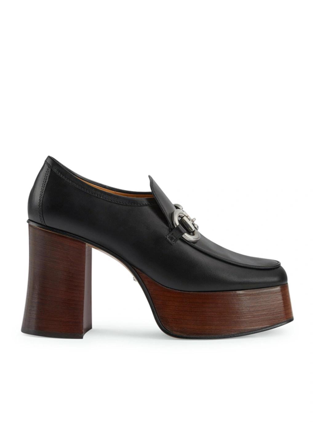 Platform Loafers With Horsebit In Black product image